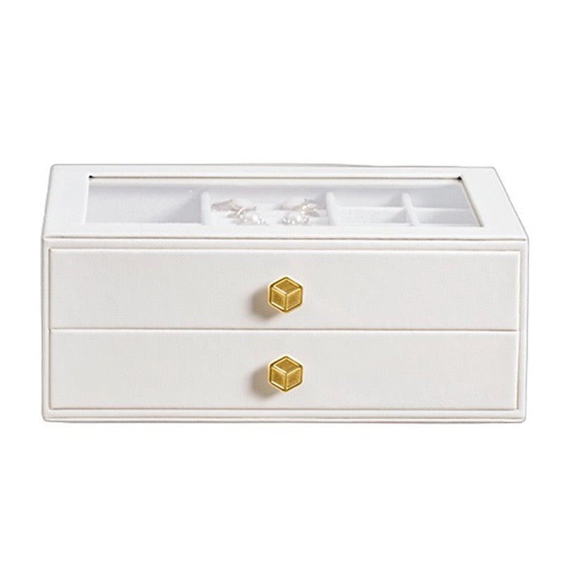 Large capacity multi-layer jewelry box for storing necklaces, rings, and other jewelry