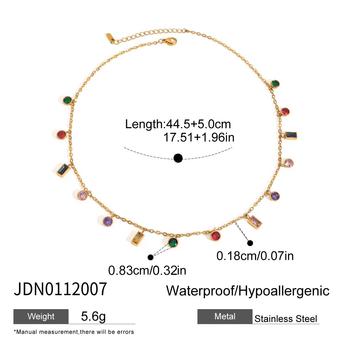 Titanium steel tassel stacked necklace