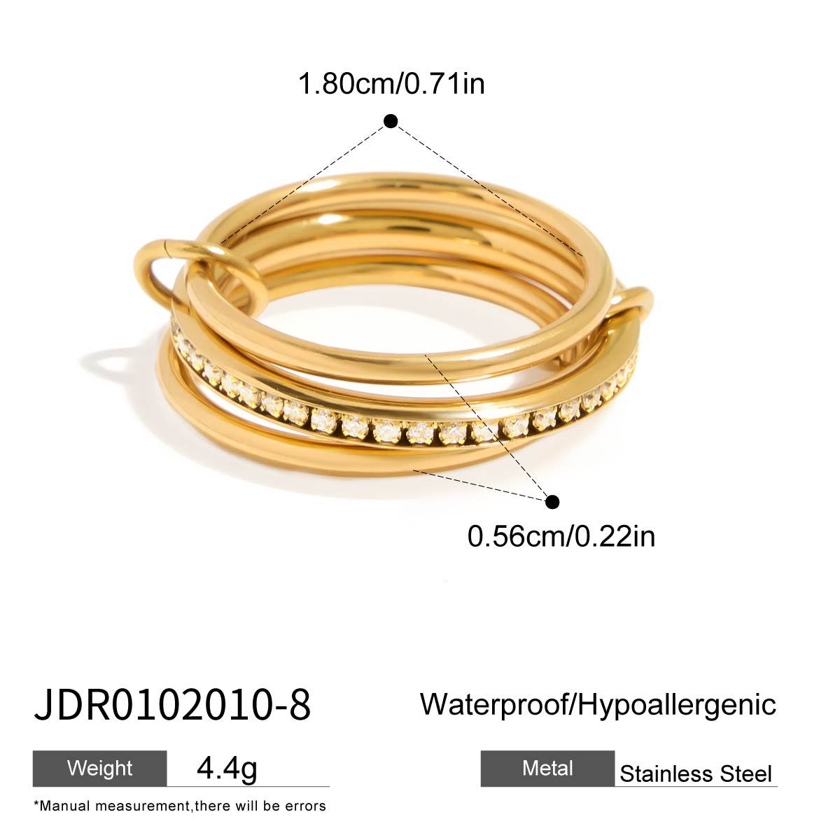 Titanium steel multi-layer stacked ring