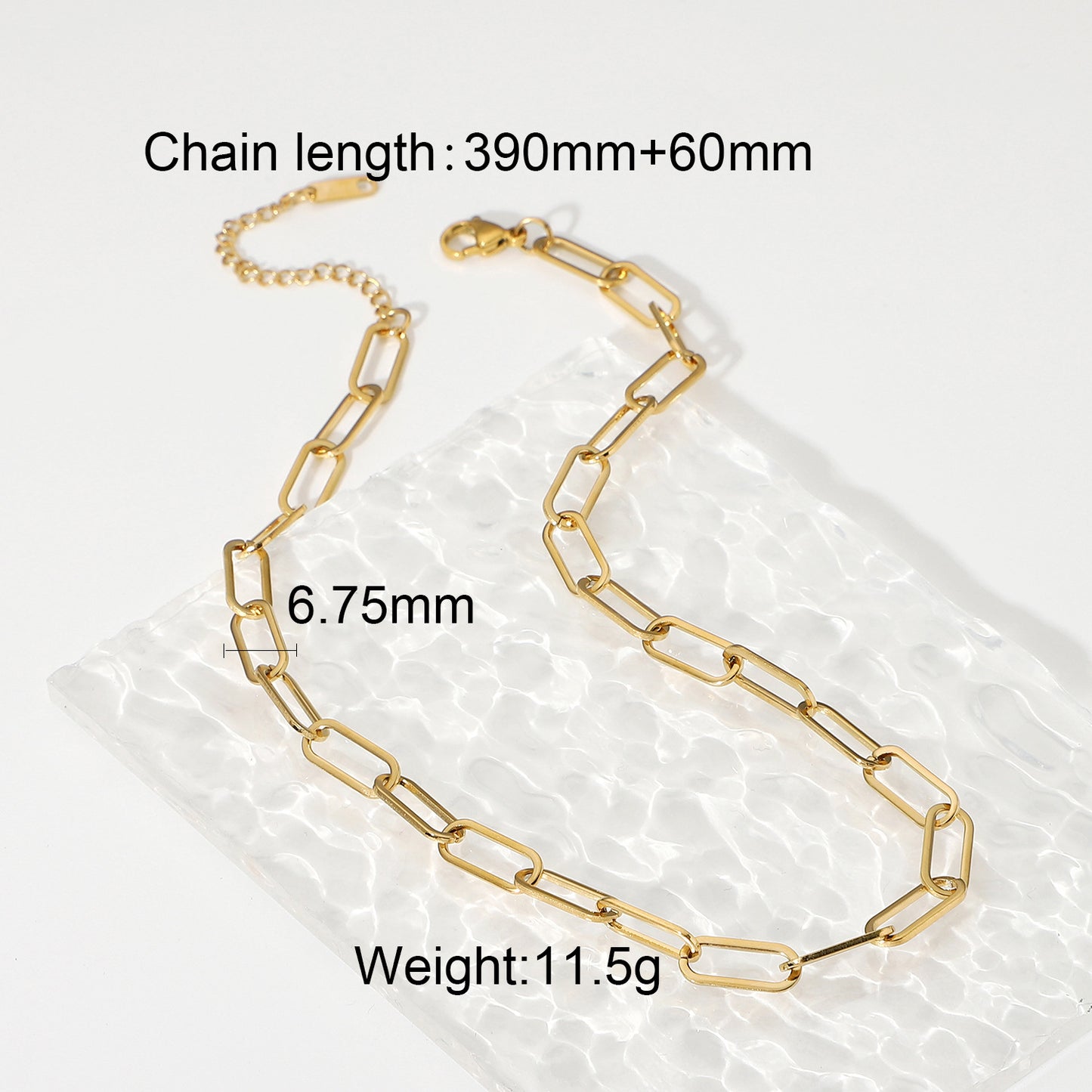 Stainless steel gold-plated multi-layer necklace collarbone neck chain