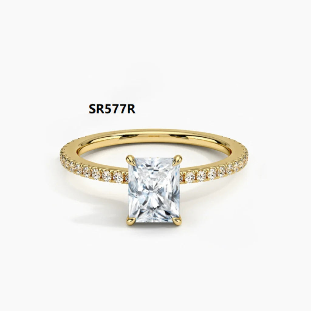 Heart shape 925 sterling silver with moissanite 1 carat wedding ring