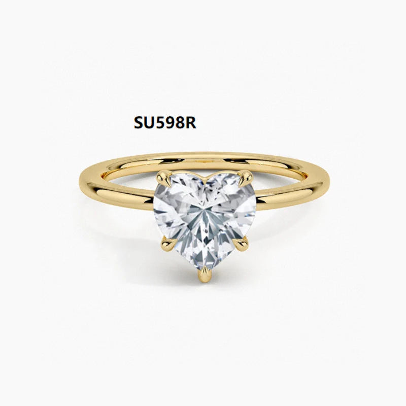 925 sterling silver with moissanite D color 1 carat wedding ring light luxury solitaire diamond ring