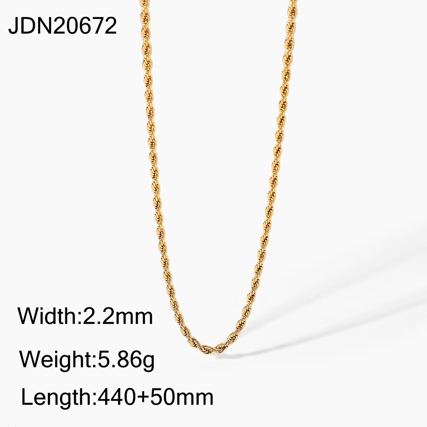 Stainless steel gold-plated multi-layer necklace collarbone neck chain