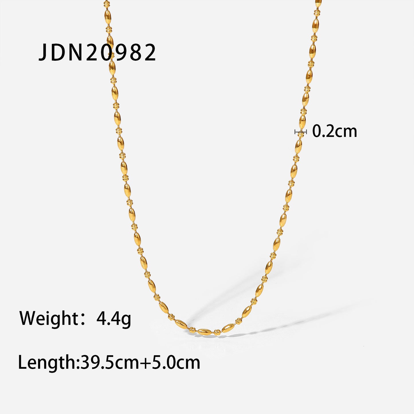 Stainless steel gold-plated multi-layer necklace collarbone neck chain