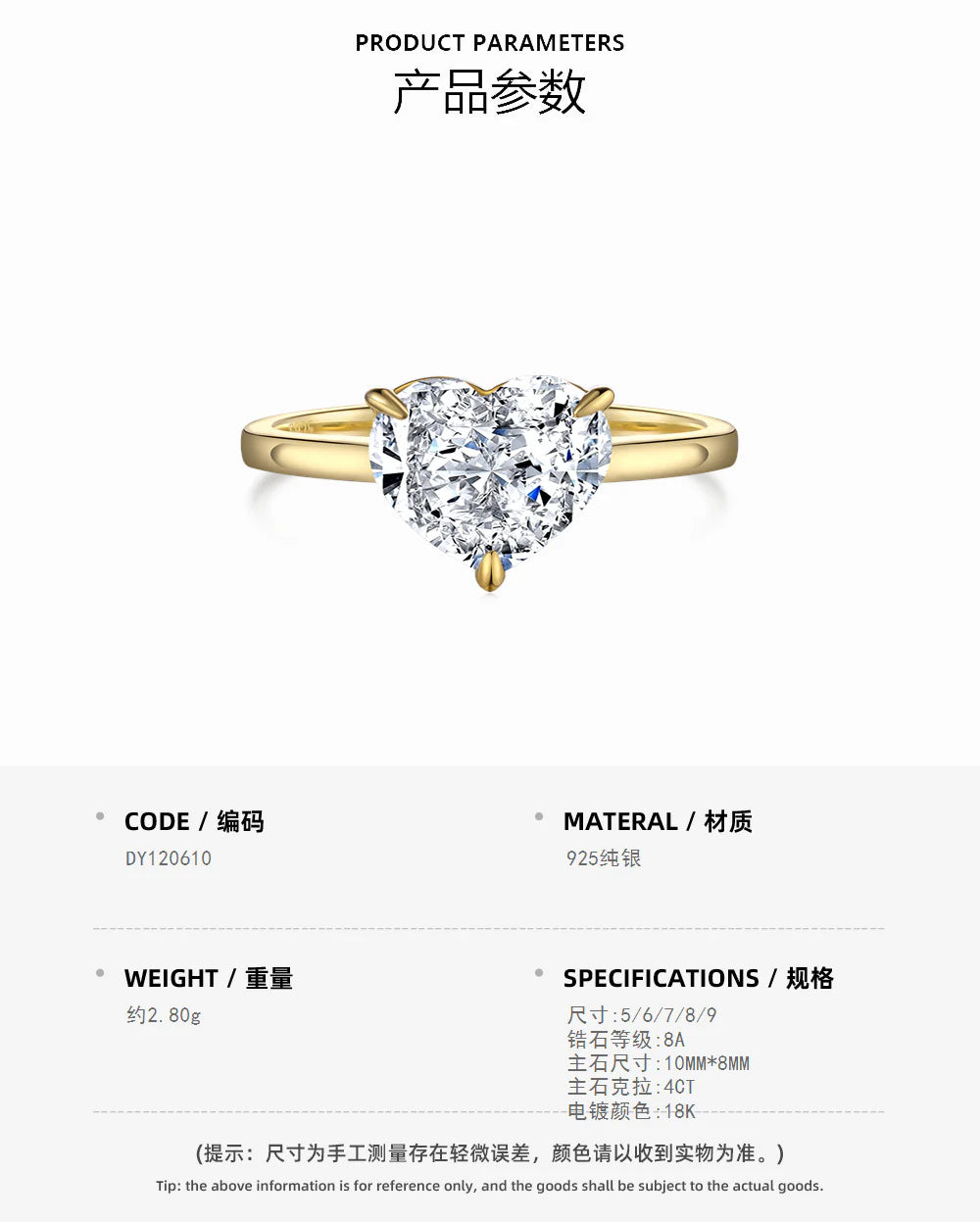 925 sterling silver 8A ice flower cut zirconia setting ring