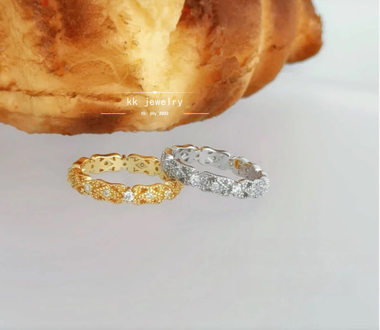Fingertip Genie~ S925 Sterling Silver Hollow Lace Ring