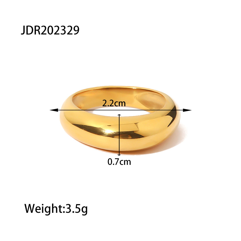 Zircon titanium steel ring