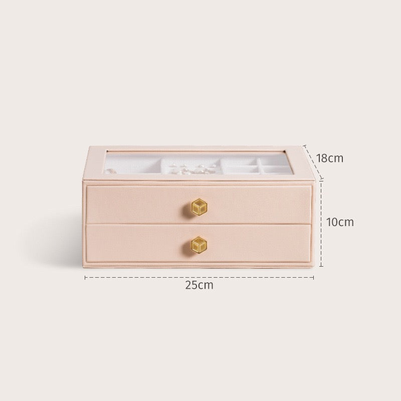 Large capacity multi-layer jewelry box for storing necklaces, rings, and other jewelry