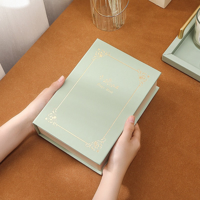 Creative book-style jewelry box for storing rings, necklaces, earrings, and studs; portable and large-capacity jewelry organizer