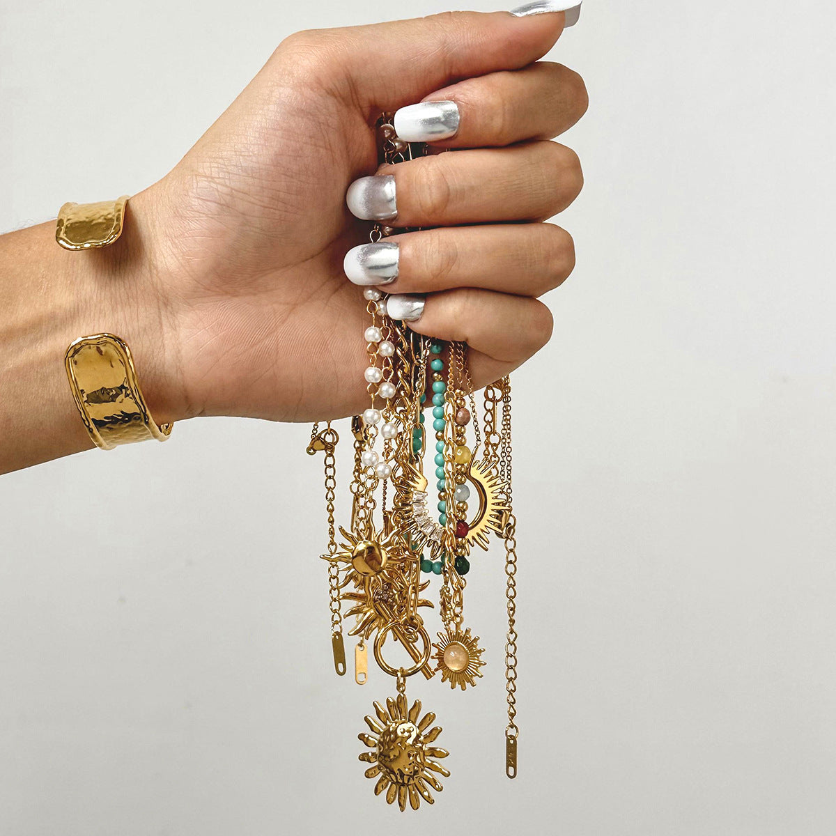 Star pendant stainless steel necklace