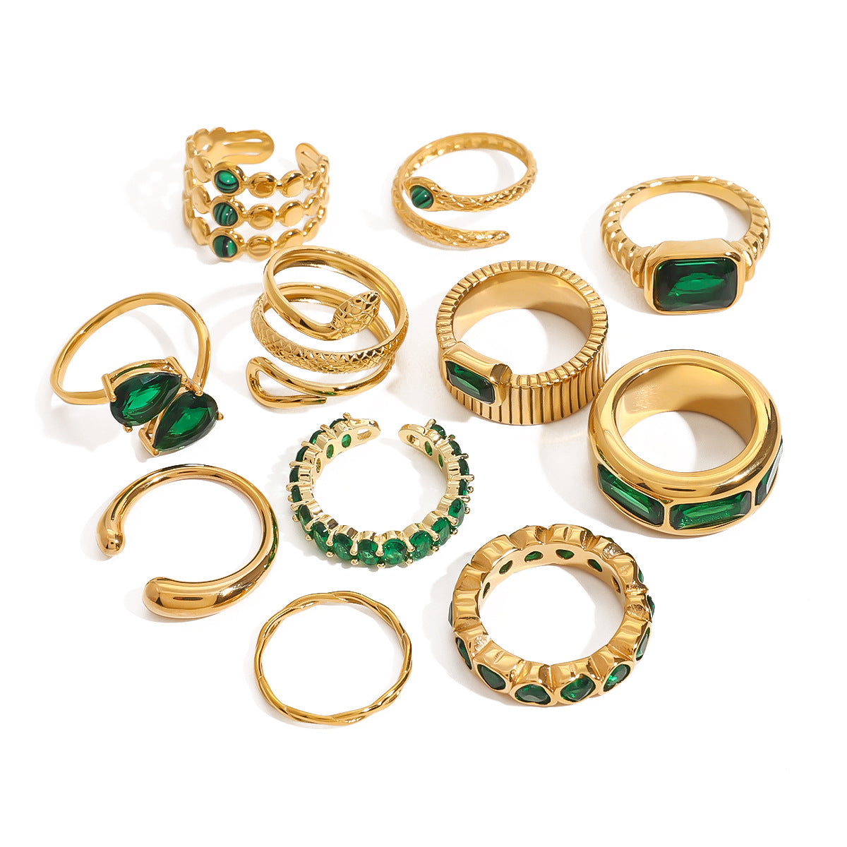 Stainless steel love zircon ring