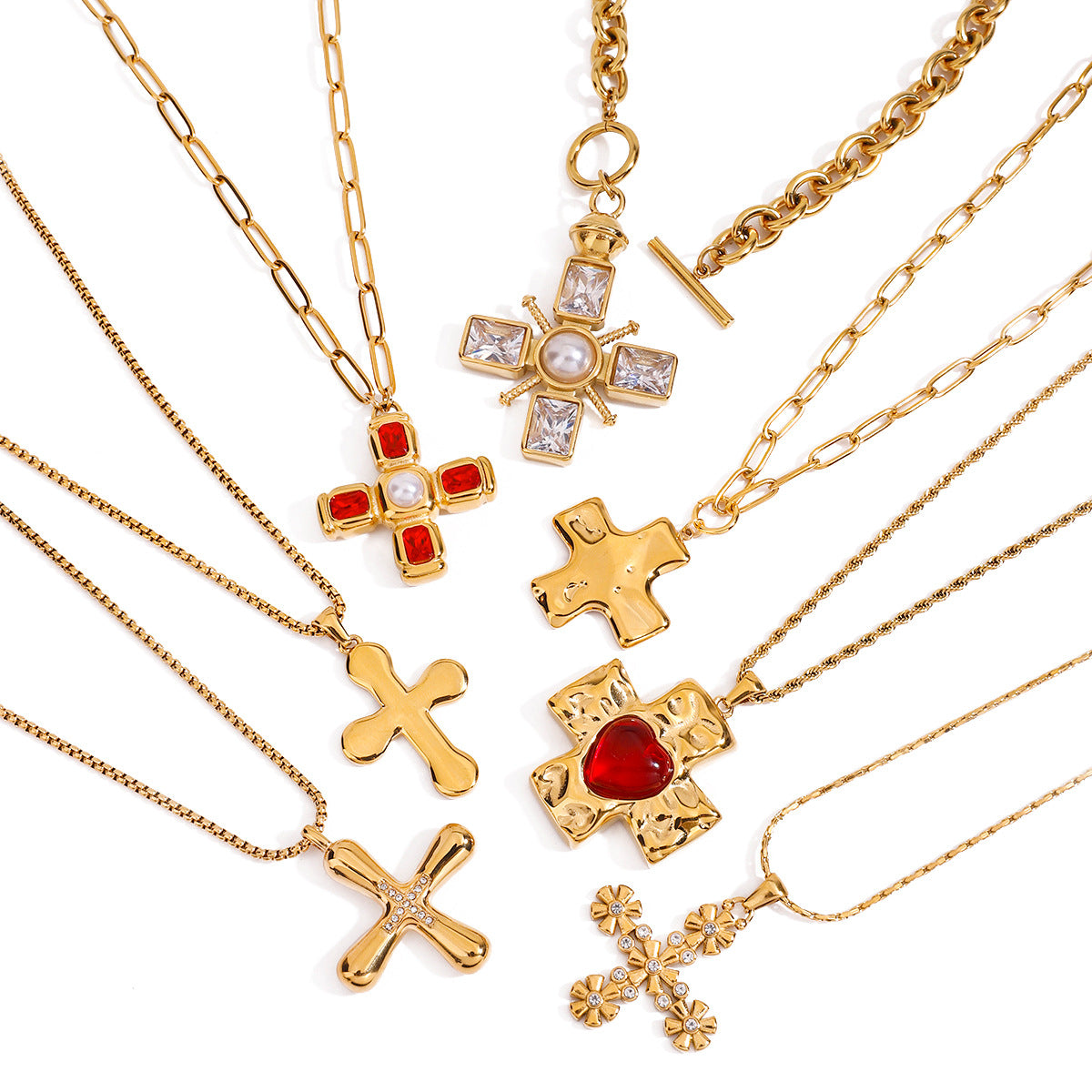 Stainless steel cross necklace