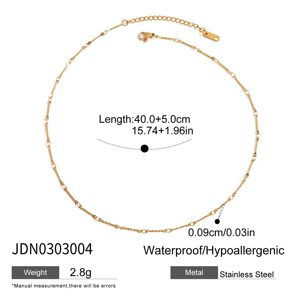 Rhinestone titanium steel necklace