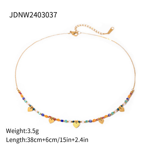 Bohemian Holiday Necklace Titanium Steel Clavicle Chain