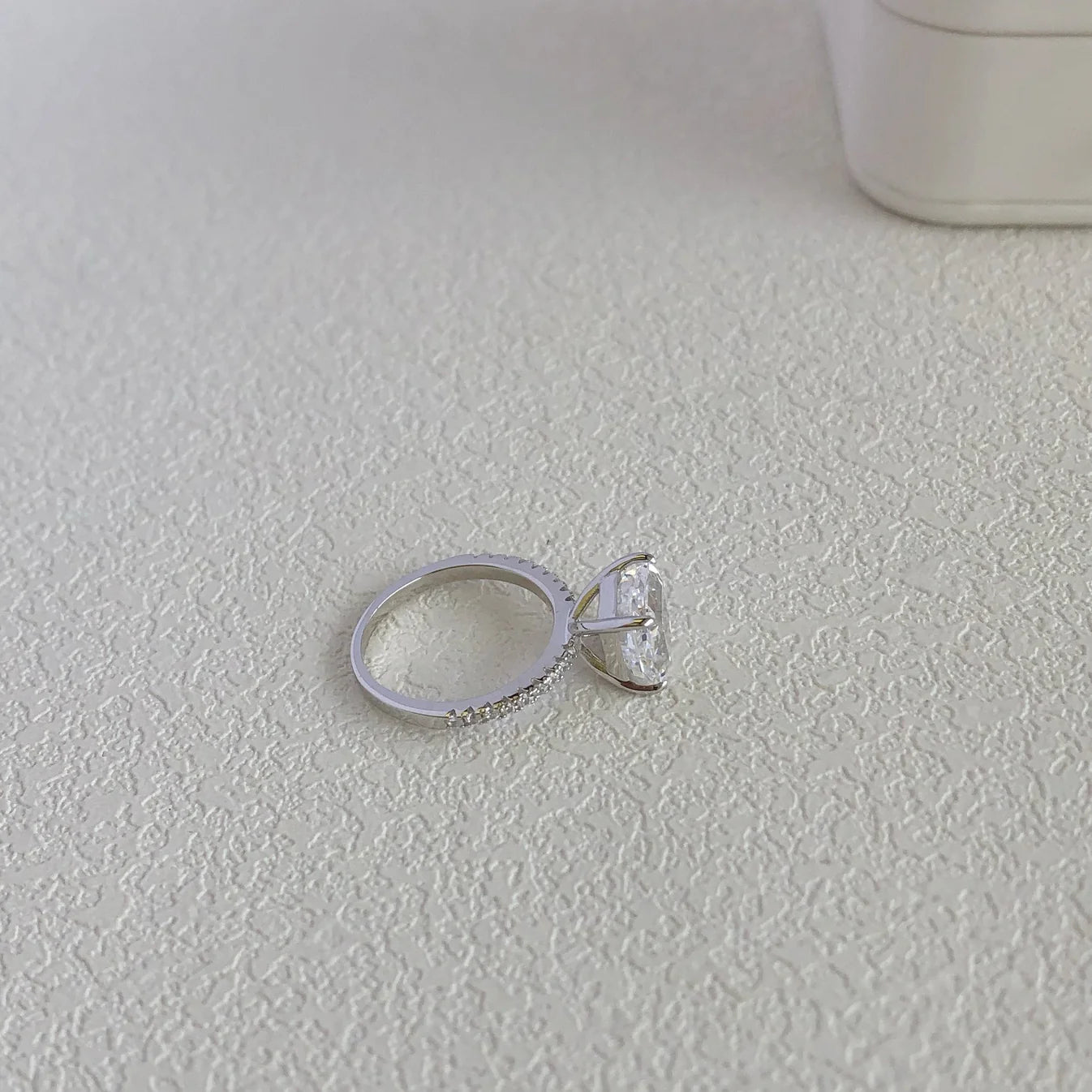 925 sterling silver 8A ice flower cut zirconia setting ring