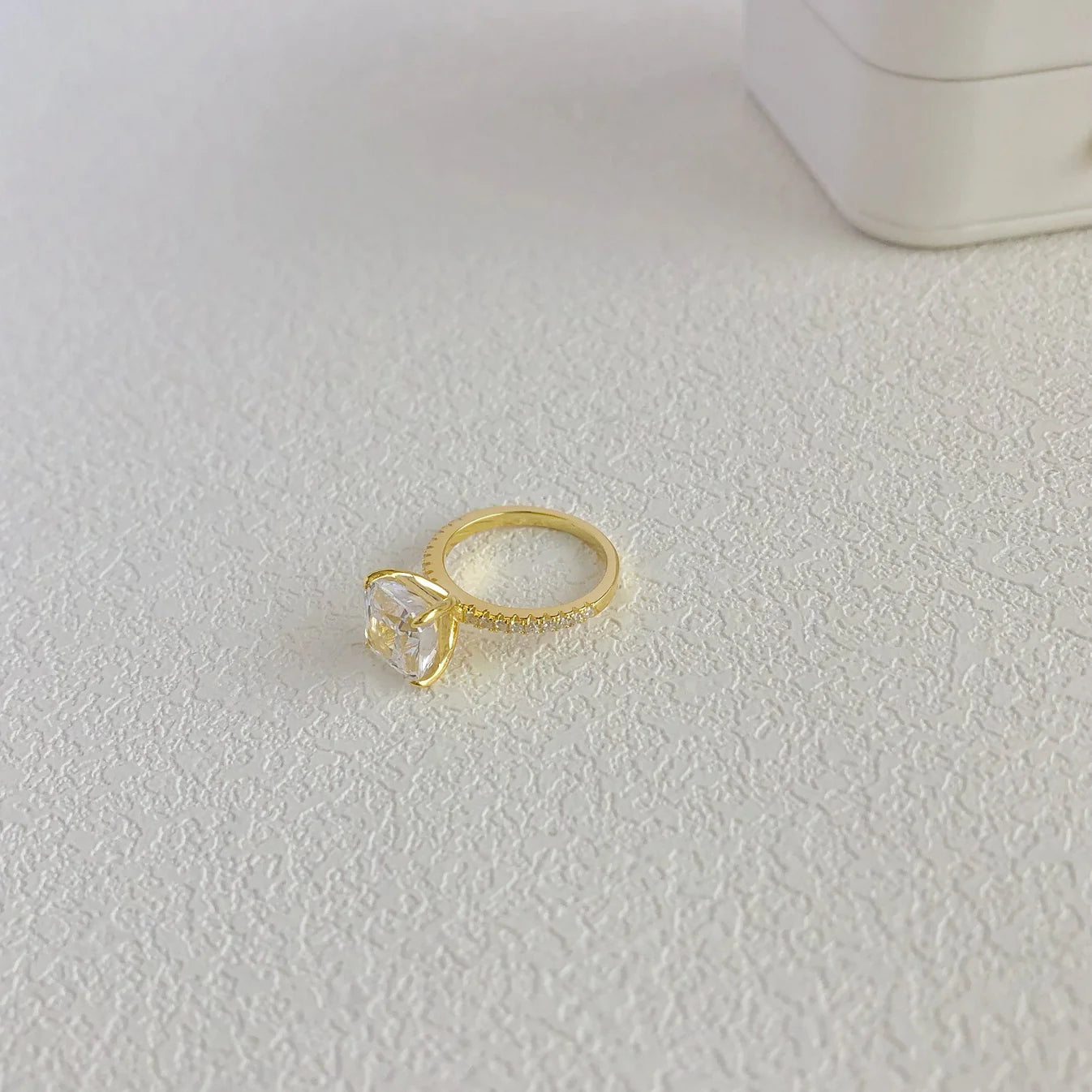 925 sterling silver 8A ice flower cut zirconia setting ring