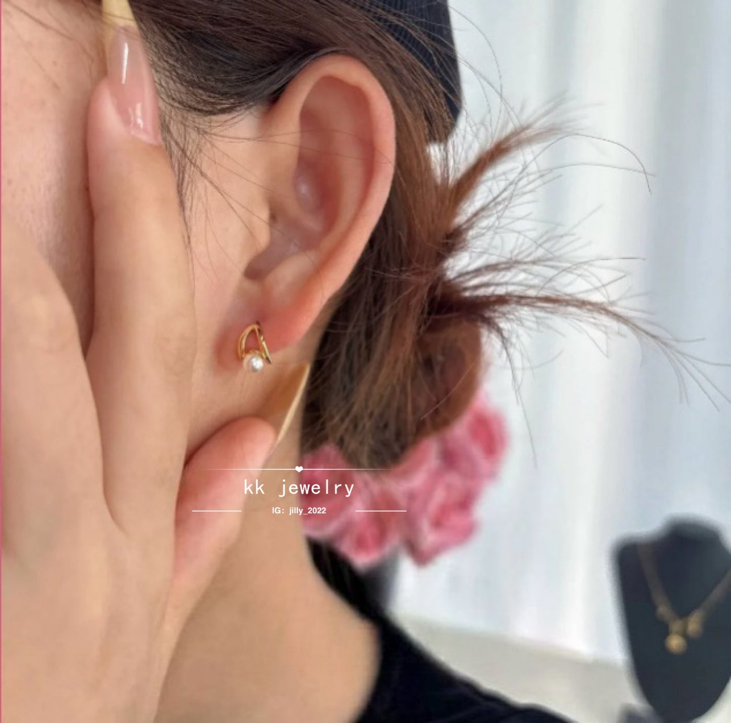 925 sterling silver pearl stud earrings