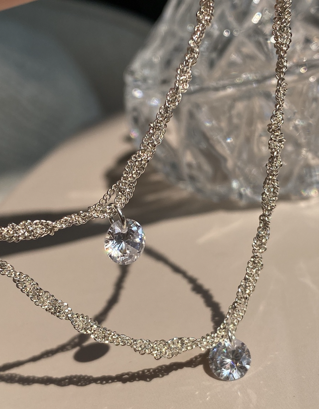 925 silver moissanite necklace