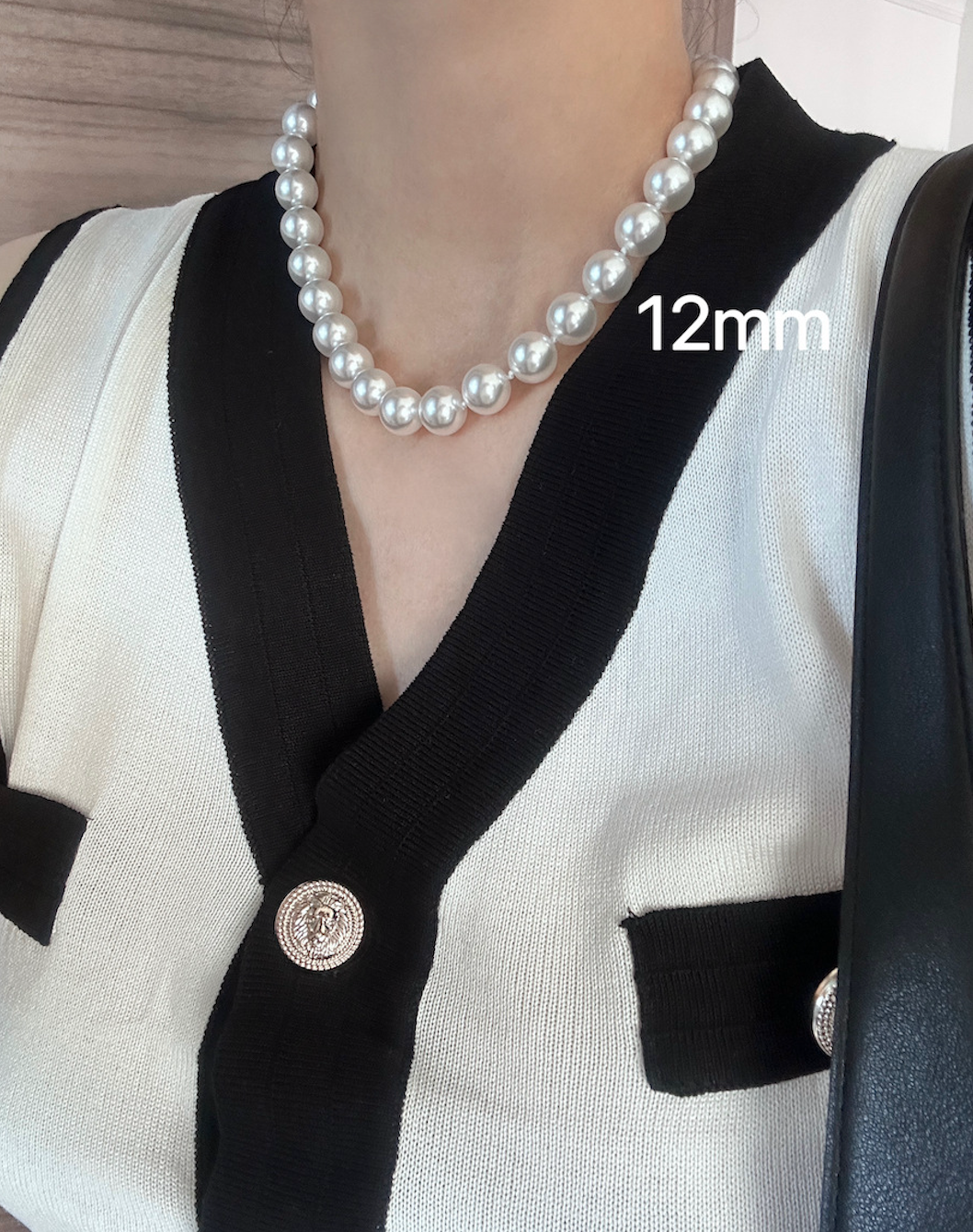 Ultra-White Faux Pearl Knotted Necklace