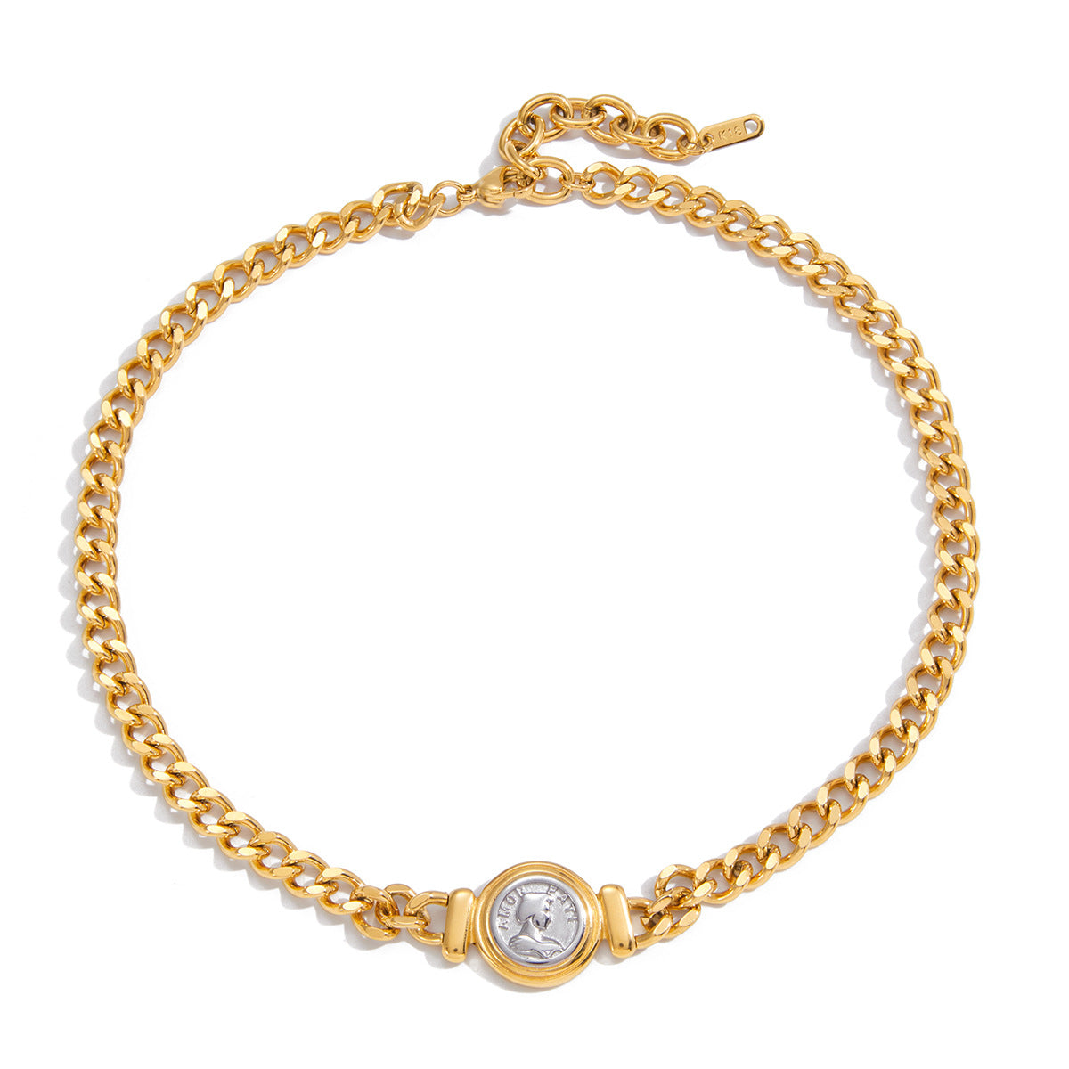 Coin Titanium Steel Necklace