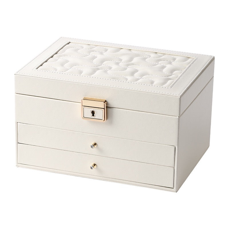 Large-capacity jewelry storage box, multi-functional drawer-style multi-layer jewelry box, necklace, ring, earring, and other jewelry storage box
