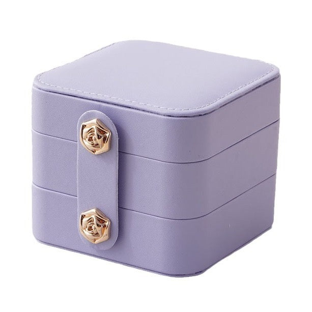 Jewelry box, travel jewelry storage box, earrings, rings, mini jewelry box, portable leather necklace gift box