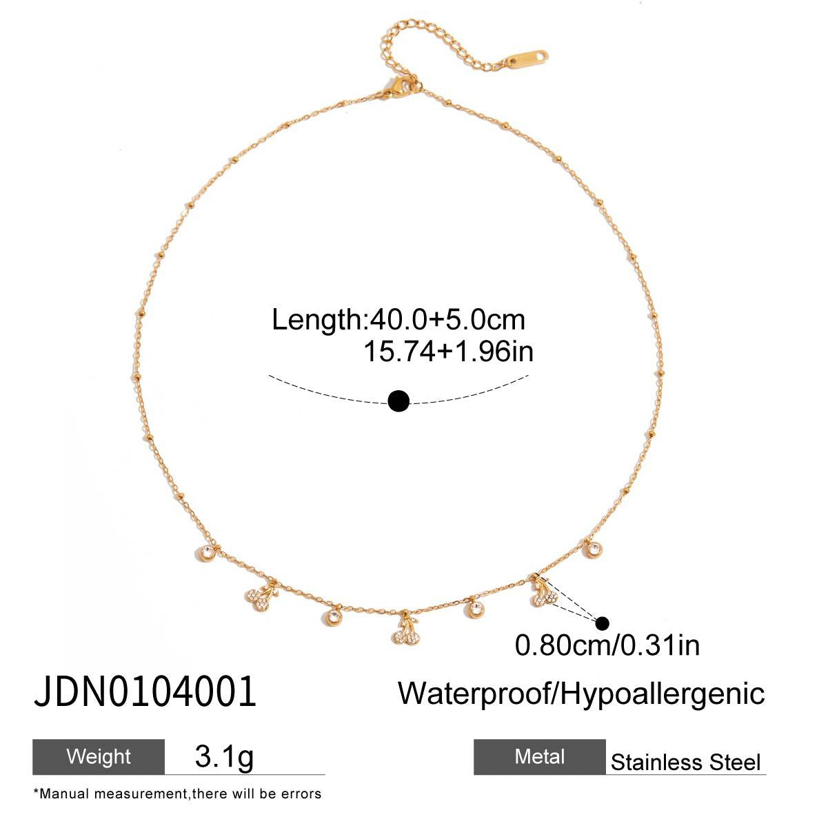 Titanium steel tassel stacked necklace