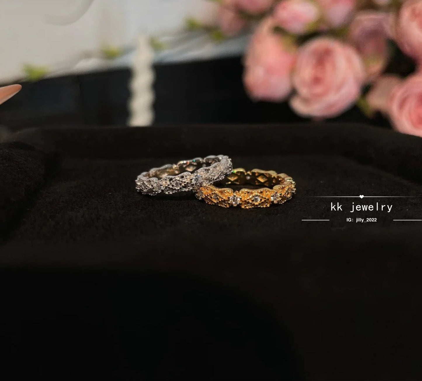Fingertip Genie~ S925 Sterling Silver Hollow Lace Ring