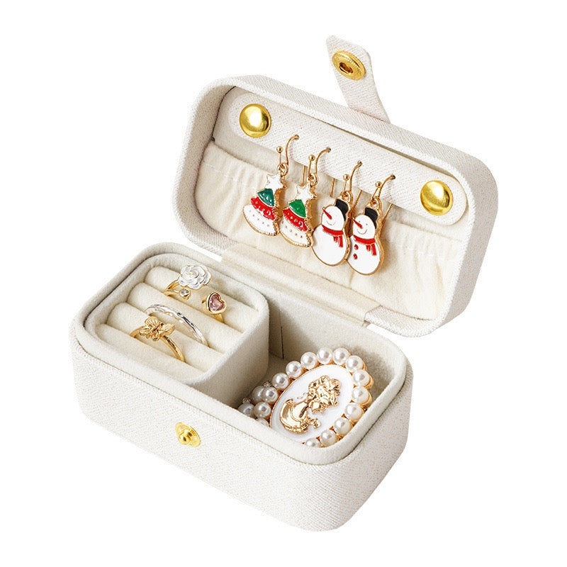 Simple and portable jewelry box, travel jewelry storage box, ring, earring, ear chain, lipstick, small jewelry box