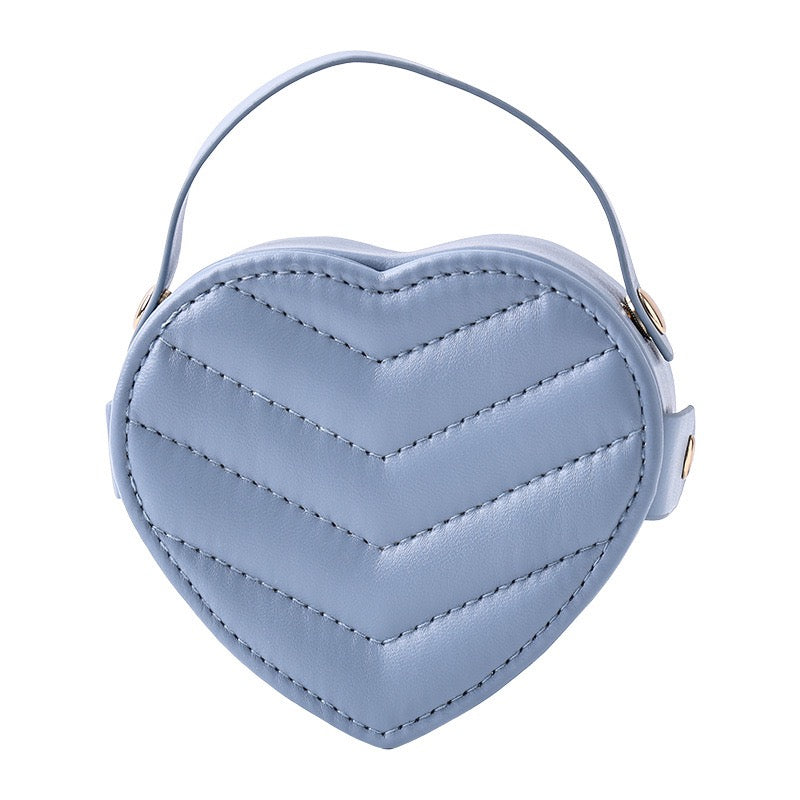 Heart-shaped jewelry box, high-end portable jewelry box, ring and earring storage box