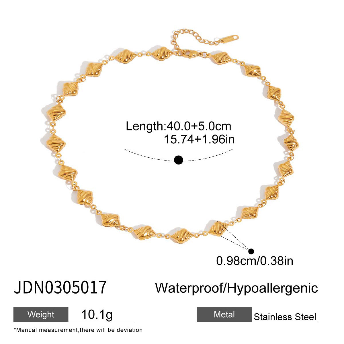 Bread titanium steel necklace