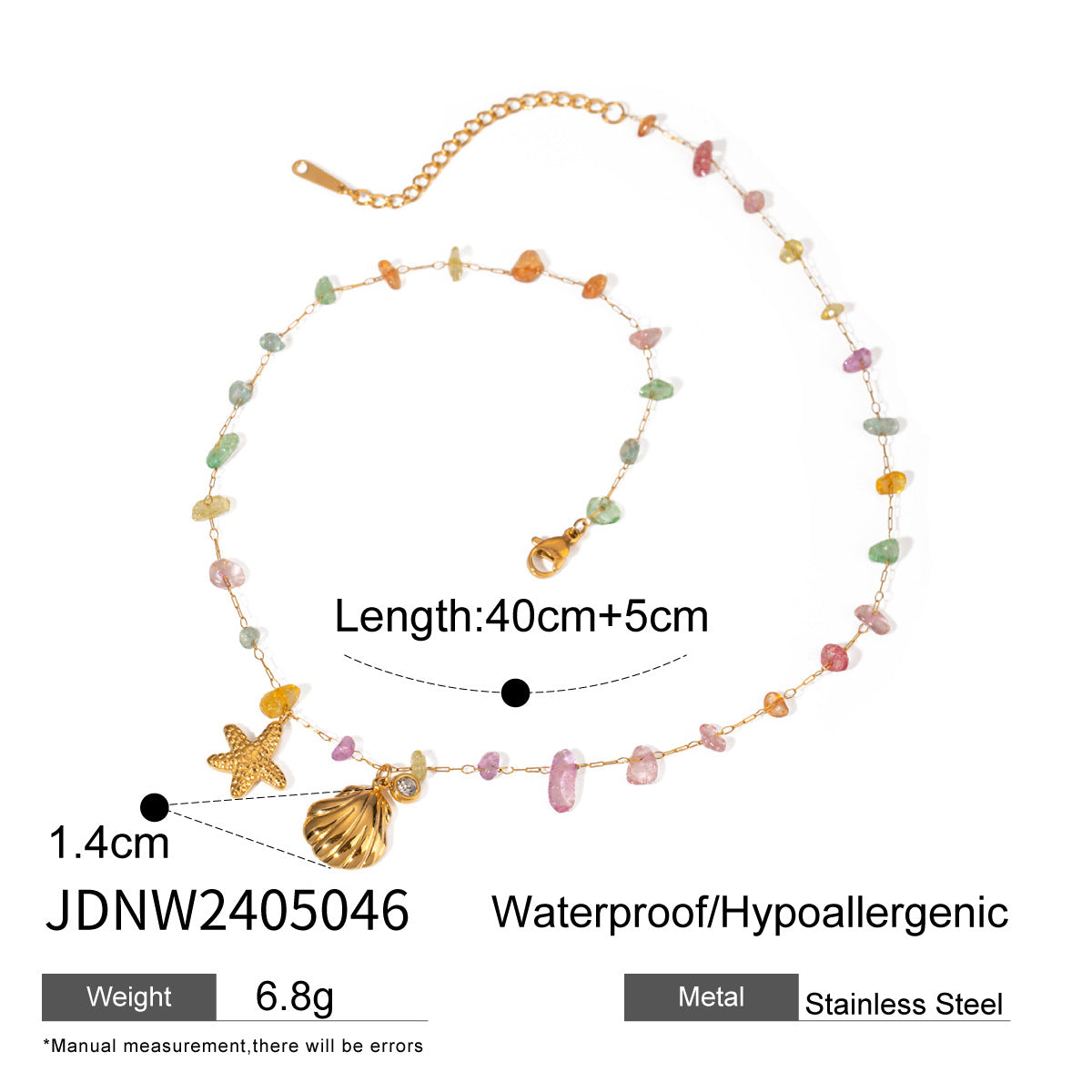 Bohemian Holiday Necklace Titanium Steel Clavicle Chain