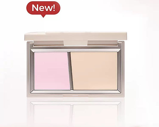 Two-color powder, oil control, brightening, setting and touch-up, dual-use honey powder