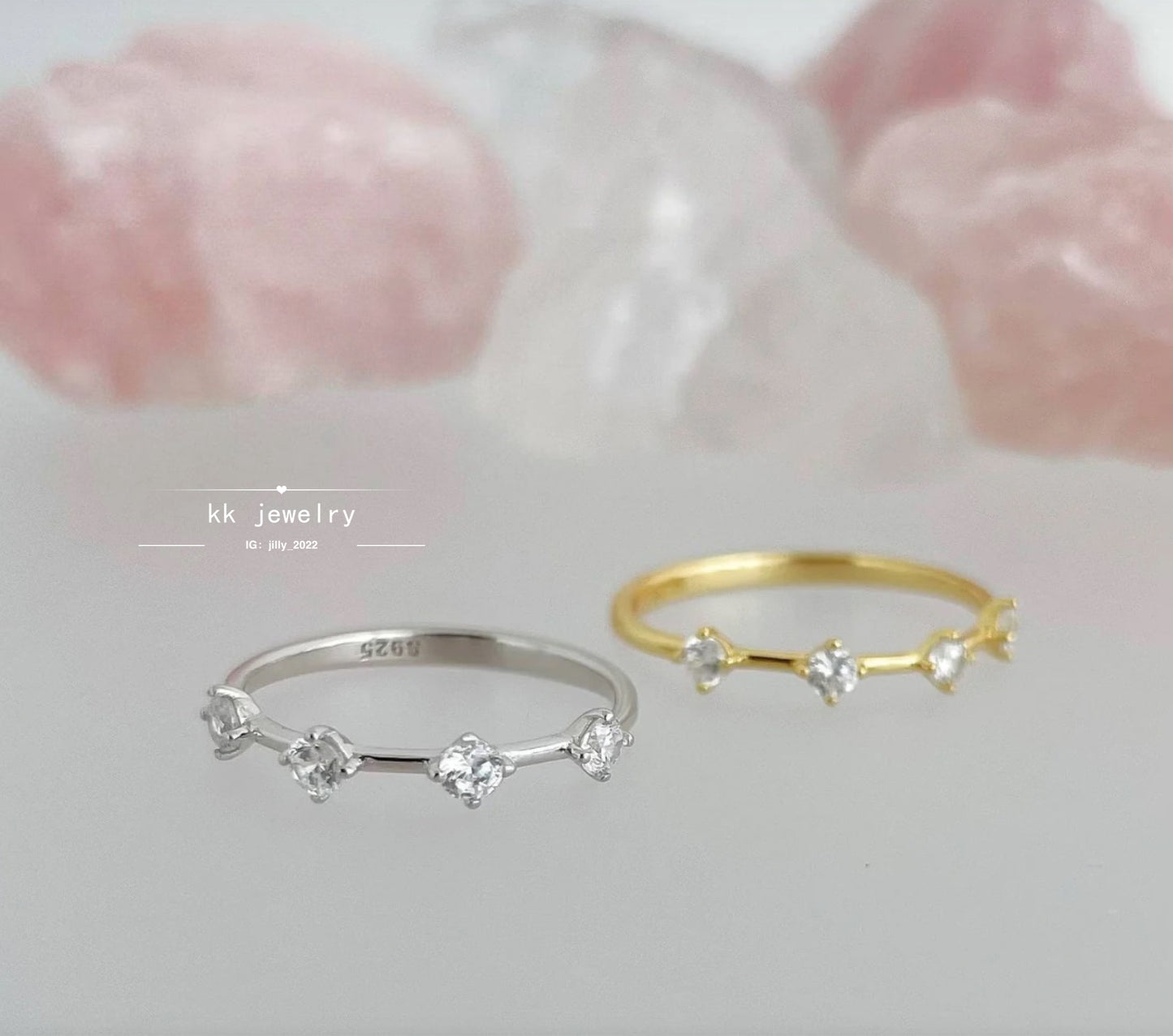 S925 silver-plated minimalist wind band ring