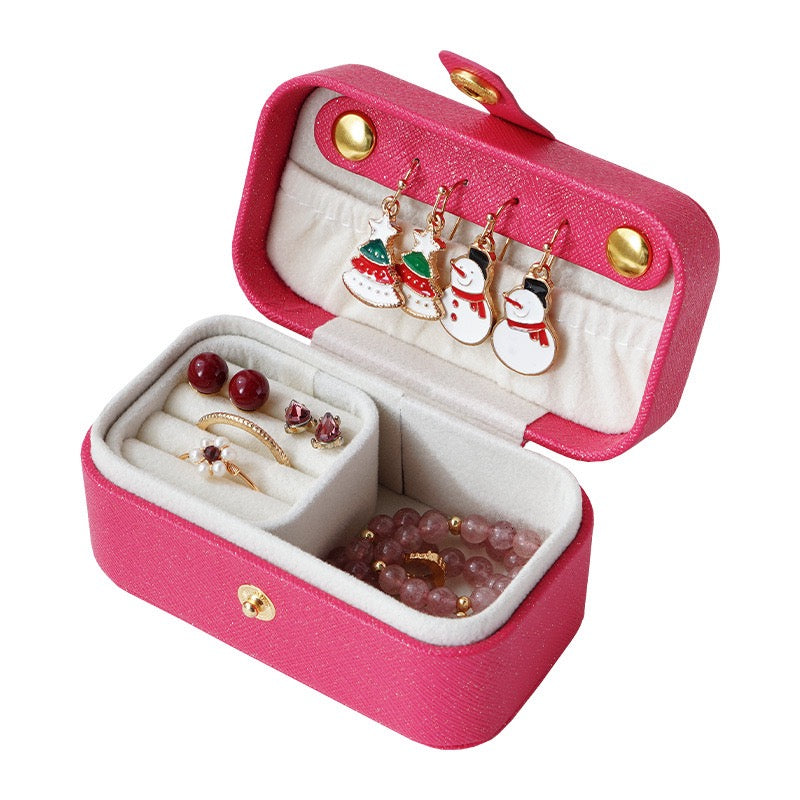 Simple and portable jewelry box, travel jewelry storage box, ring, earring, ear chain, lipstick, small jewelry box