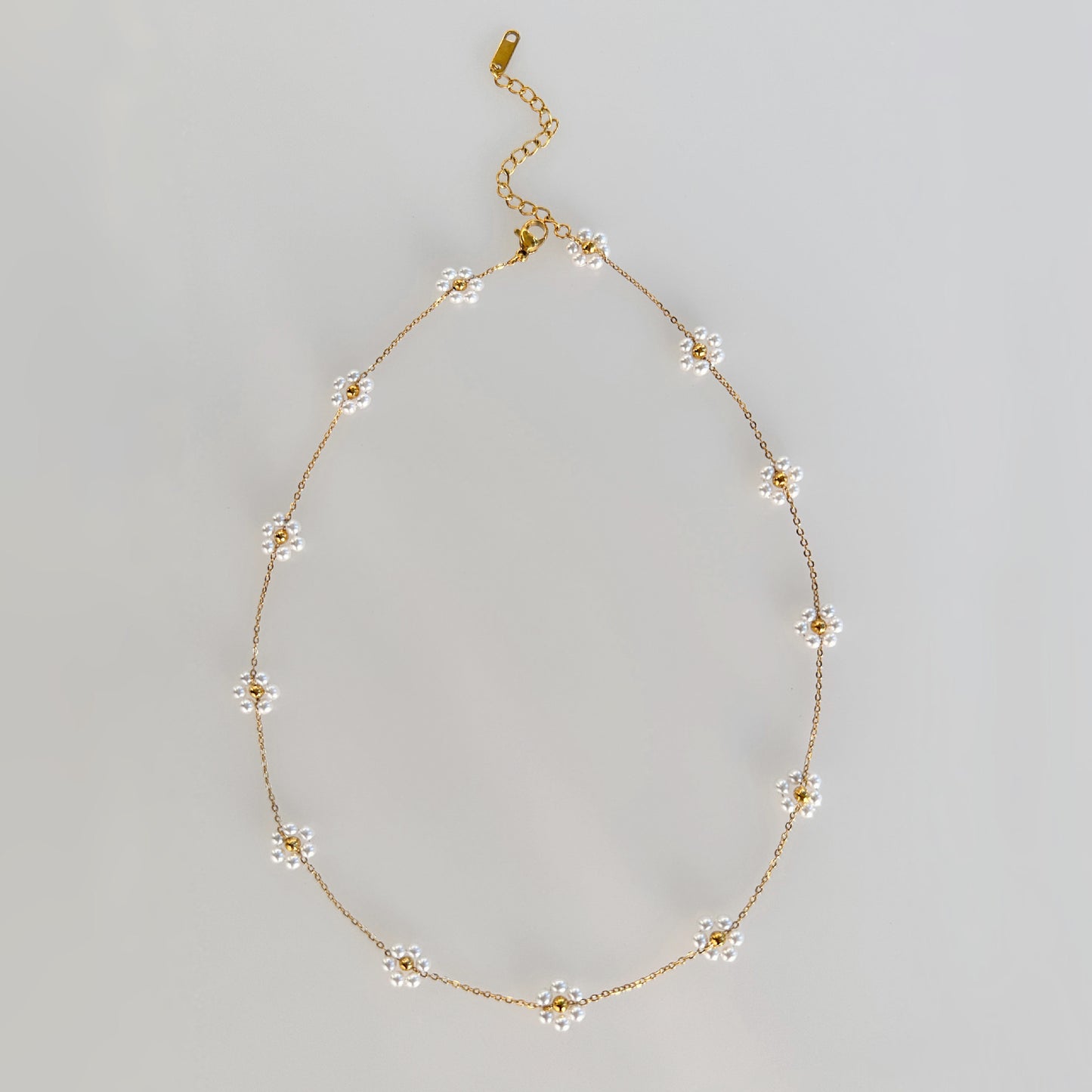 Pearl floret necklace bracelet