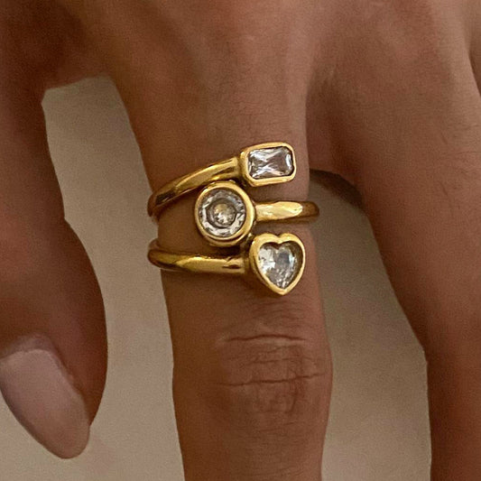 Stainless steel multi-layer ring