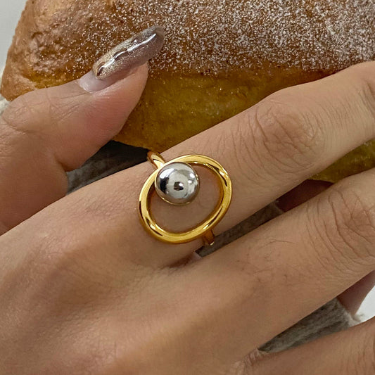 Stainless steel color matching steel ball opening ring
