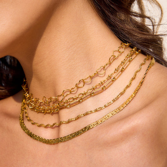 Snake bone chain Collarbone chain Titanium steel necklace