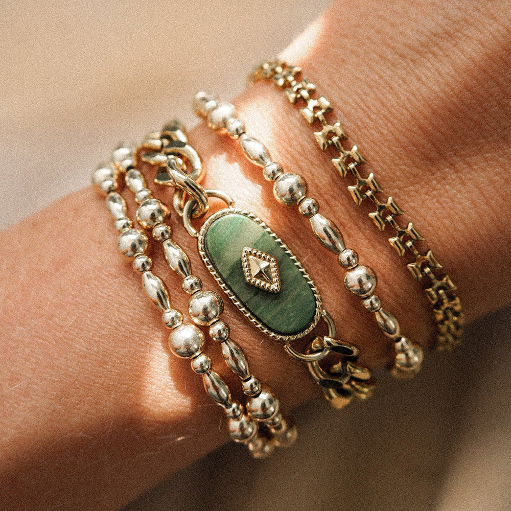 African jade niche titanium steel bracelet