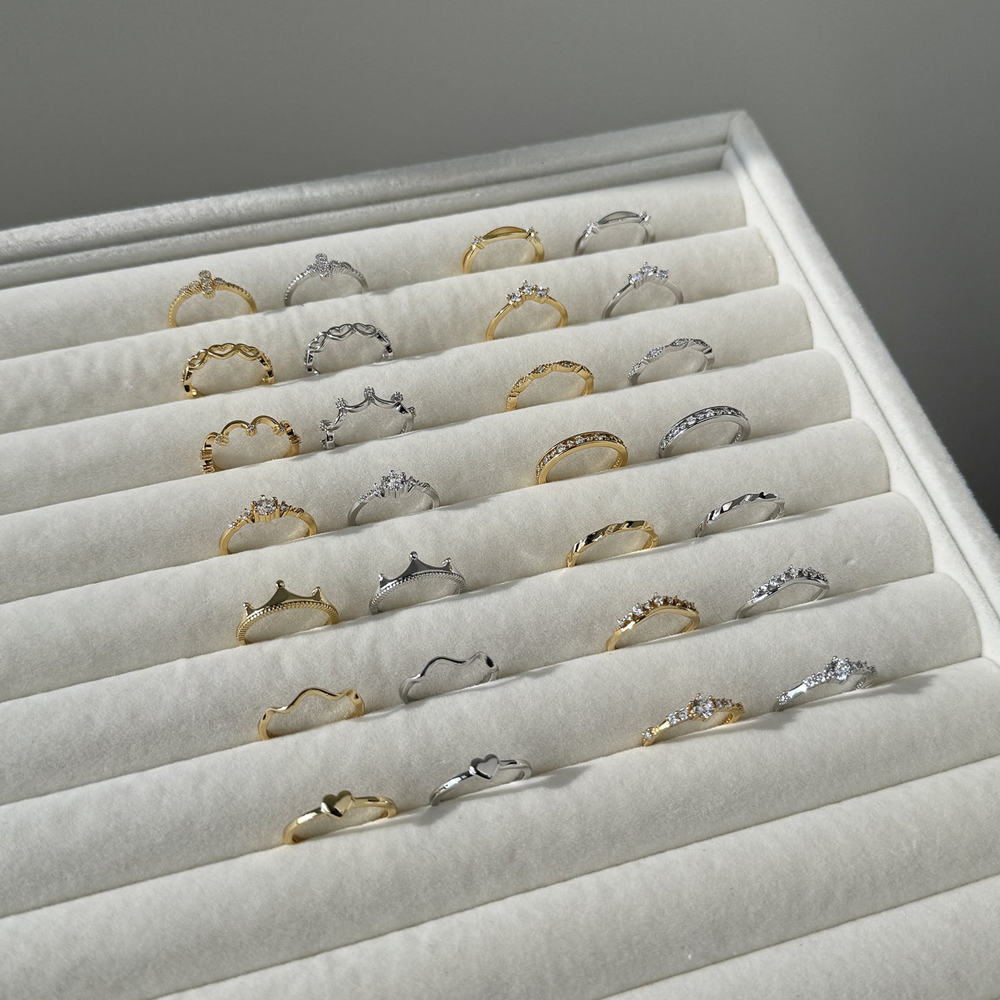 S925 Sterling Silver Vegetarian Ring Cute Stackable Open Ring