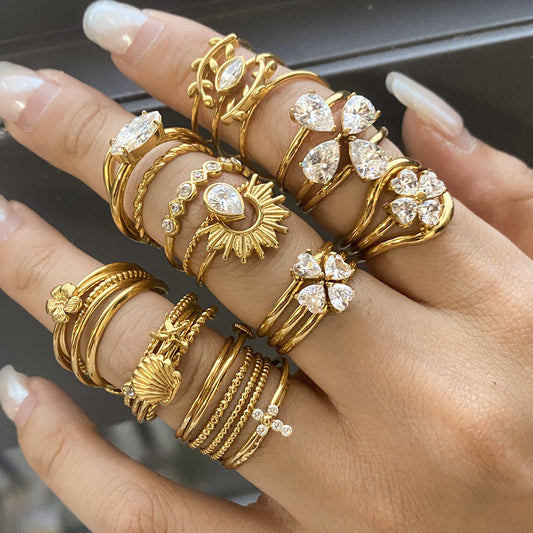 Stainless steel multi-layer stacked ring