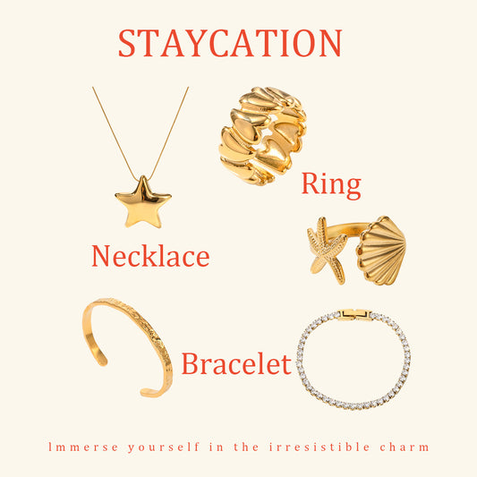 Stainless Steel Design Necklace Ring Bracelet