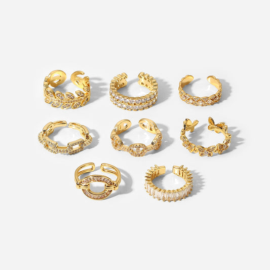 Brass opening adjustable ring