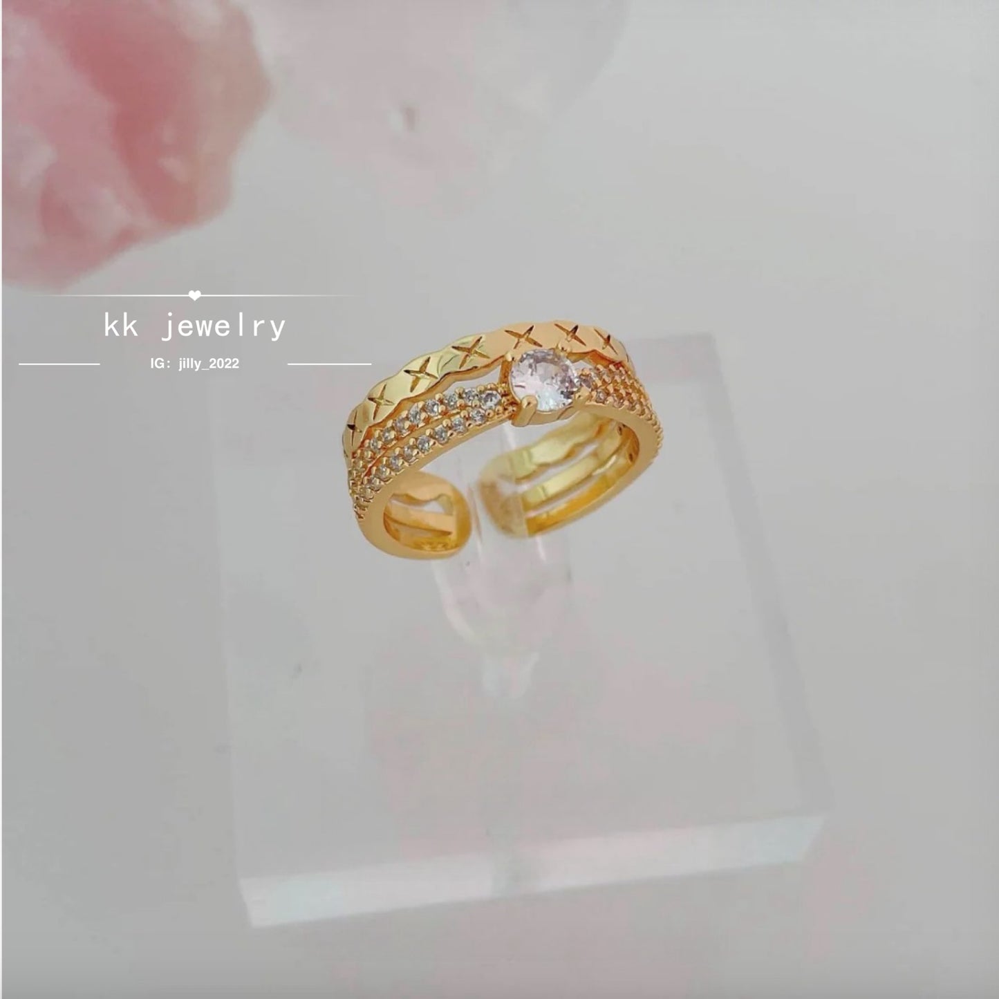 Plain ring index finger ring beautiful open ring