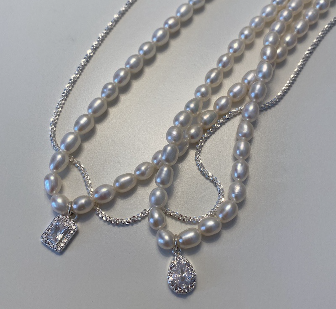 925 Silver Natural Pearl Necklace