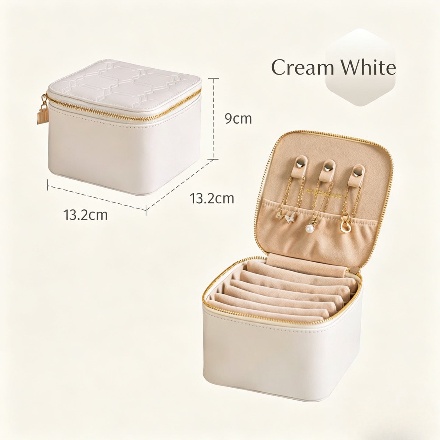 High-end jewelry box, portable small storage bag for earrings, necklaces, rings, and other jewelry