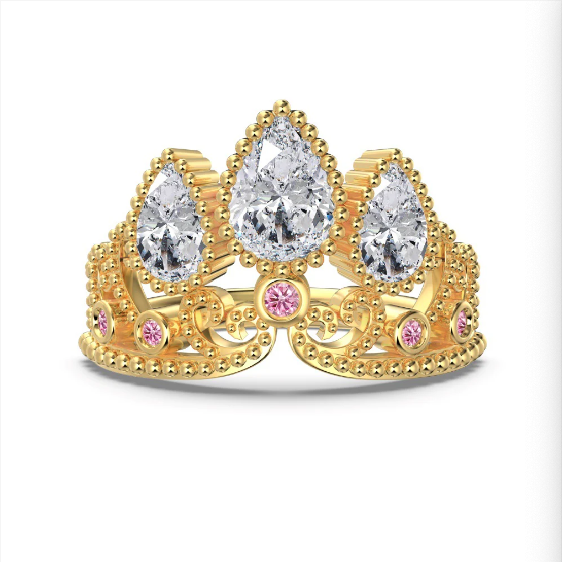 S925 Sterling Silver Crown Luxury Wedding Ring