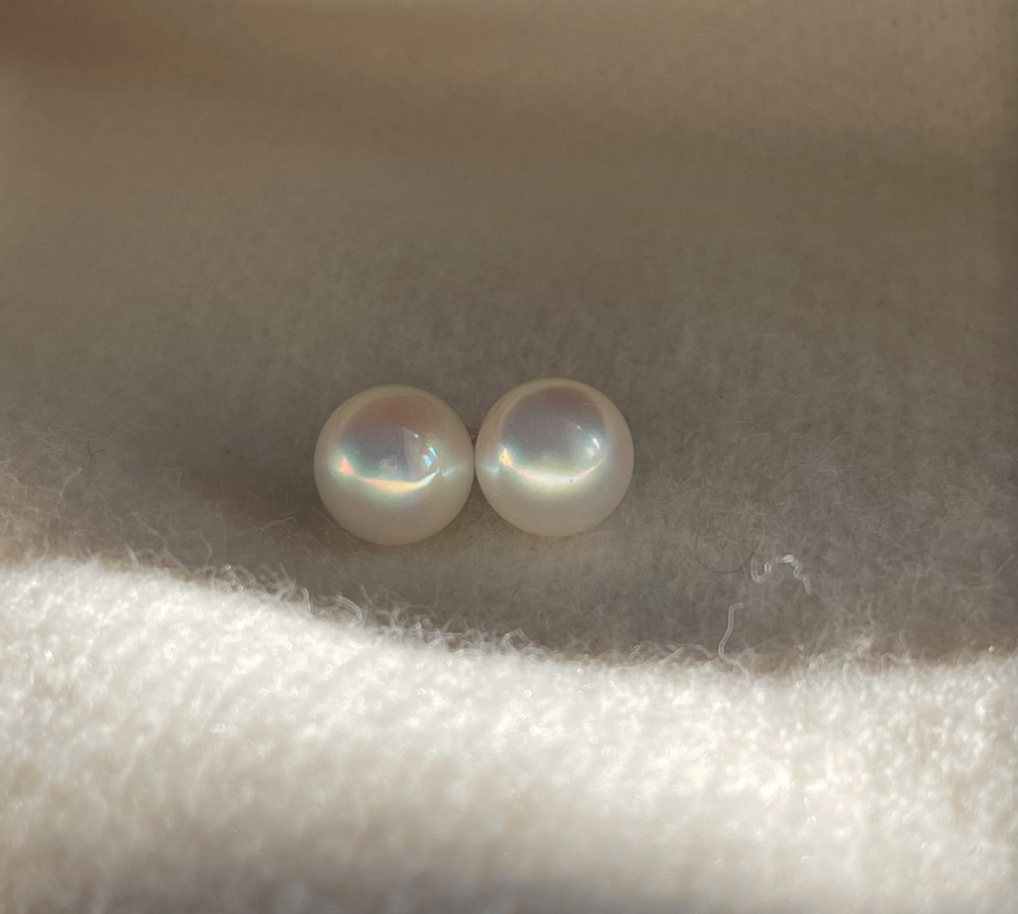 925 silver needle dazzling artificial crystal large pearl stud earrings