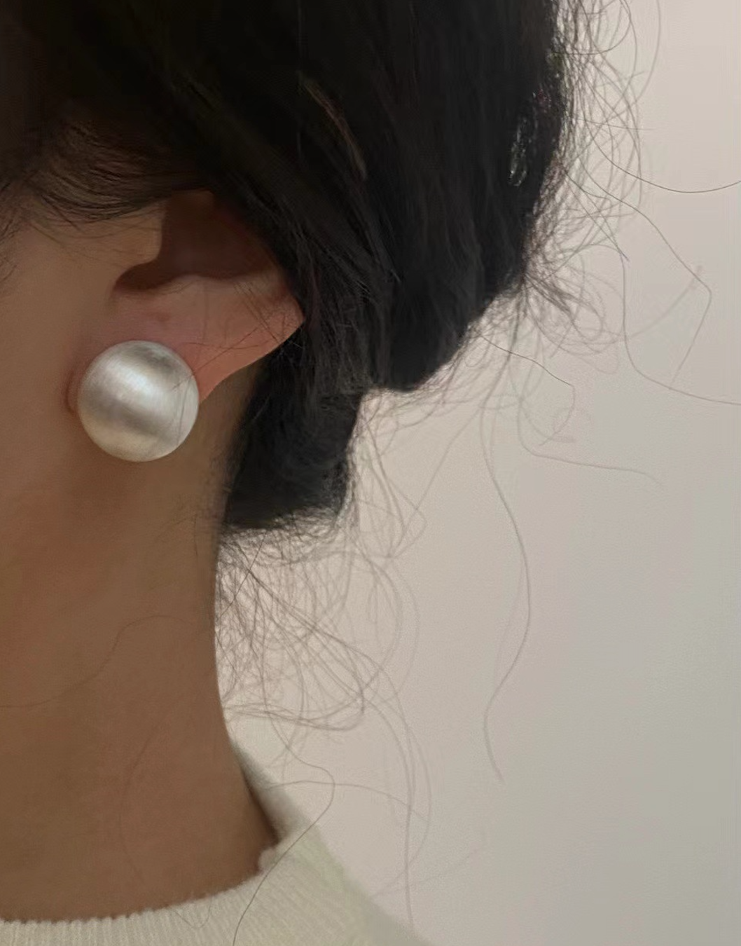 925 silver all-over sterling silver brushed ball earrings